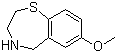 2,3,4,5-四氢-7-甲氧基-1,4-苯并硫氮杂卓分子结构 (CAS 145903-31-7)