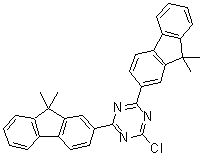 2-氯-4,6-二(9,9-二甲基-9H-芴-2-基)-1,3,5-三嗪分子结构 (CAS 1459162-69-6)