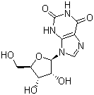 structure of CAS# 146-80-5, 黄嘌呤核苷
