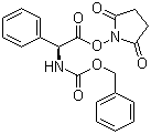 N-苄氧羰基-L-苯甘氨酸 N-羟基琥珀酰亚胺酯分子结构 (CAS 146118-22-1)