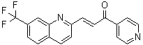 CAS 登录号：1462249-75-7, (2E)-1-(4-吡啶基)-3-[7-(三氟甲基)-2-喹啉基]-2-丙烯-1-酮