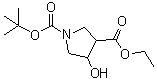 CAS 登录号：146256-99-7, 1-叔丁氧羰基-4-羟基吡咯烷-3-羧酸乙酯