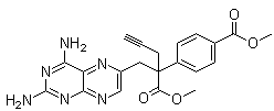 2,4-二氨基-alpha-[4-(甲氧羰基)苯基]-alpha-2-丙炔基-6-蝶啶丙酸甲酯分子结构 (CAS 146464-91-7)