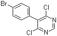 structure of CAS# 146533-41-7, 4,6-Dichloro-5-(4-bromophenyl)pyrimidine