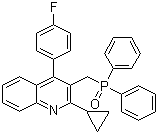 structure of CAS# 146578-99-6, 2-Cyclopropyl-3-[(diphenylphosphinyl)methyl]-4-(4-fluorophenyl)quinoline