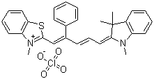 CAS # 14664-56-3, 2-[5-(1,3-Dihydro-1,3,3-trimethyl-2H-indol-2-ylidene)-2-phenyl-1,3-pentadien-1-yl]-3-methylbenzothiazolium perchlorate