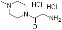 2-氨基-1-(4-甲基哌嗪-1-基)乙酮二盐酸盐分子结构 (CAS 146788-11-6)