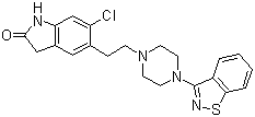 齐拉西酮分子结构 (CAS 146939-27-7)