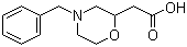 (4-苄基吗啉-2-基)乙酸分子结构 (CAS 146944-27-6)