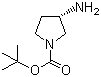 structure of CAS# 147081-44-5, (S)-1-Boc-3-氨基吡咯烷