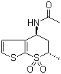 N-[(4S,6S)-5,6-二氢-6-甲基-4H-噻吩并[2,3-b]噻喃-4-基]乙酰胺-7,7-二氧化物分子结构 (CAS 147086-83-7)