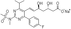 瑞舒伐他汀钠分子结构 (CAS 147098-18-8)