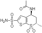N-[(4S,6S)-6-甲基-7,7-二氧代-2-磺酰胺基-5,6-二氢-4H-噻吩并[2,3-b]噻喃-4-基]乙酰胺分子结构 (CAS 147200-03-1)