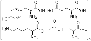 CAS # 147245-92-9, Glatiramer acetate, L-Glutamic acid polymer with L-alanine, L-lysine and L-tyrosine, acetate (salt)