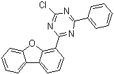2-氯-4-(4-二苯并呋喃基)-6-苯基-1,3,5-三嗪分子结构 (CAS 1472729-25-1)