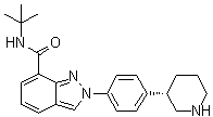 CAS # 1476776-97-2, N-(1,1-Dimethylethyl)-2-[4-(3S)-3-piperidinylphenyl]-2H-indazole-7-carboxamide