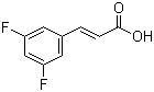 3,5-二氟肉桂酸分子结构 (CAS 147700-58-1)