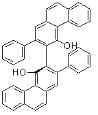 structure of CAS# 147702-16-7, (3R)-2,2'-二苯基[3,3'-联菲]-4,4'-二醇