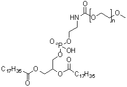 alpha-[6-羟基-6-氧代-1,12-二氧代-9-[(1-氧代十八烷基)氧基]-5,7,11-三氧杂-2-氮杂-6-磷十九烷-1-基]-omega-甲氧基-聚氧乙烯分子结构 (CAS 147867-65-0)