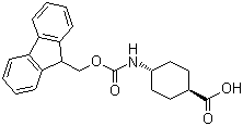 反式-4-[[(9H-芴基-9-甲氧基)羰基]氨基]环己烷甲酸分子结构 (CAS 147900-46-7)