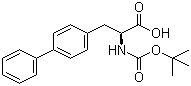 N-叔丁氧羰基-3-(4-联苯基)-L-丙氨酸分子结构 (CAS 147923-08-8)