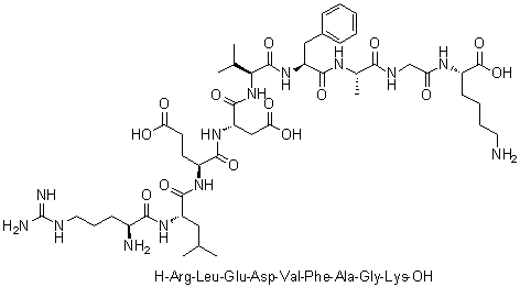 CAS # 147958-15-4, L-Arginyl-L-leucyl-L-alpha-glutamyl-L-alpha-aspartyl-L-valyl-L-phenylalanyl-L-alanylglycyl-L-lysine
