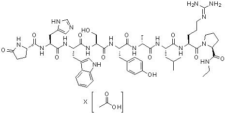 CAS # 148029-26-9, 6-D-Alanine-9-(N-ethyl-L-prolinamide)-10-deglycinamide-luteinizing hormone-releasing factor (swine) acetate (salt)
