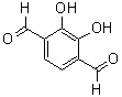 2,3-二羟基苯-1,4-二甲醛分子结构 (CAS 148063-59-6)