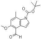 4-甲酰基-5-甲氧基-7-甲基-1H-吲哚-1-羧酸叔丁酯分子结构 (CAS 1481631-51-9)