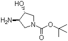 structure of CAS# 148214-90-8, 反式-3-氨基-1-Boc-4-羟基吡咯烷