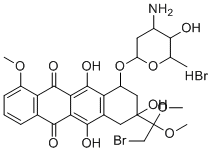 structure of CAS# 148218-14-8, Doxorubicin EP Impurity B HBr