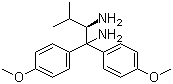 (2S)-(+)-1,1-二(4-甲氧苯基)-3-甲基-1,2-丁二胺分子结构 (CAS 148369-91-9)