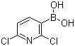 structure of CAS# 148493-34-9, 2,6-二氯吡啶-3-硼酸