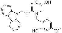 N-[芴甲氧羰基]-N-[(2-羟基-4-甲氧基苯基)甲基]甘氨酸分子结构 (CAS 148515-78-0)