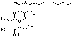 structure of CAS# 148616-91-5, Octyl 4-O-alpha-D-glucopyranosyl-1-thio-beta-D-glucopyranoside