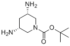 叔-丁基顺式-3,5-二氨基哌啶-1-羧酸酯分子结构 (CAS 1487316-54-0)