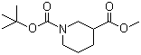structure of CAS# 148763-41-1, Methyl N-Boc-piperidine-3-carboxylate