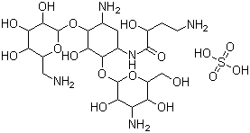 硫酸阿米卡星分子结构 (CAS 149022-22-0)