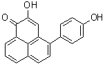 structure of CAS# 149184-19-0, 2-Hydroxy-4-(4-hydroxyphenyl)-1H-phenalen-1-one