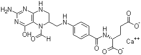 structure of CAS# 1492-18-8, Calcium folinate