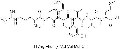 CAS 登录号：149234-06-0, L-精氨酰-L-苯丙氨酰-L-酪氨酰-L-缬氨酰-L-缬氨酰-L-蛋氨酸