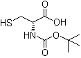 structure of CAS# 149270-12-2, N-[叔丁氧羰基]-D-半胱氨酸