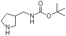 structure of CAS# 149366-79-0, 3-Boc-氨甲基吡咯烷