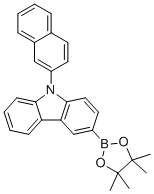 structure of CAS# 1493715-28-8, 3-(4,4,5,5-Tetramethyl-1,3,2-dioxaborolan-2-yl)-9-(2-naphthalenyl)carbazole