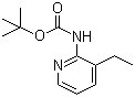CAS # 149489-03-2, N-(3-Ethyl-2-pyridinyl)carbamic acid tert-butyl ester