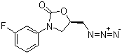 (5R)-5-(叠氮甲基)-3-(3-氟苯基)-2-恶唑烷酮分子结构 (CAS 149524-44-7)