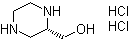 structure of CAS# 149629-73-2, (S)-2-Piperazinemethanol dihydrochloride