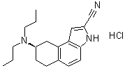 structure of CAS# 149654-41-1, (8R)-8-(二丙基氨基)-6,7,8,9-四氢-3H-苯并[e]吲哚-2-甲腈单盐酸盐