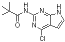N-(4-氯-7H-吡咯并[2,3-d]嘧啶-2-基)-2,2-二甲基丙酰胺分子结构 (CAS 149765-15-1)