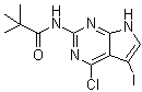 structure of CAS# 149765-16-2, N-(4-氯-5-碘-7H-吡咯并[2,3-d]嘧啶-2-基)-2,2-二甲基丙酰胺